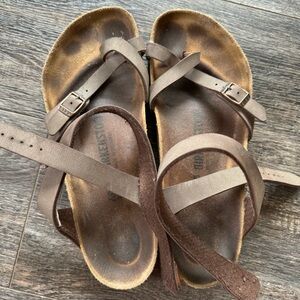 BIRKENSTOCK YARA Women’s Wrap Around Sandals, Oiled Leather Sz 40/9